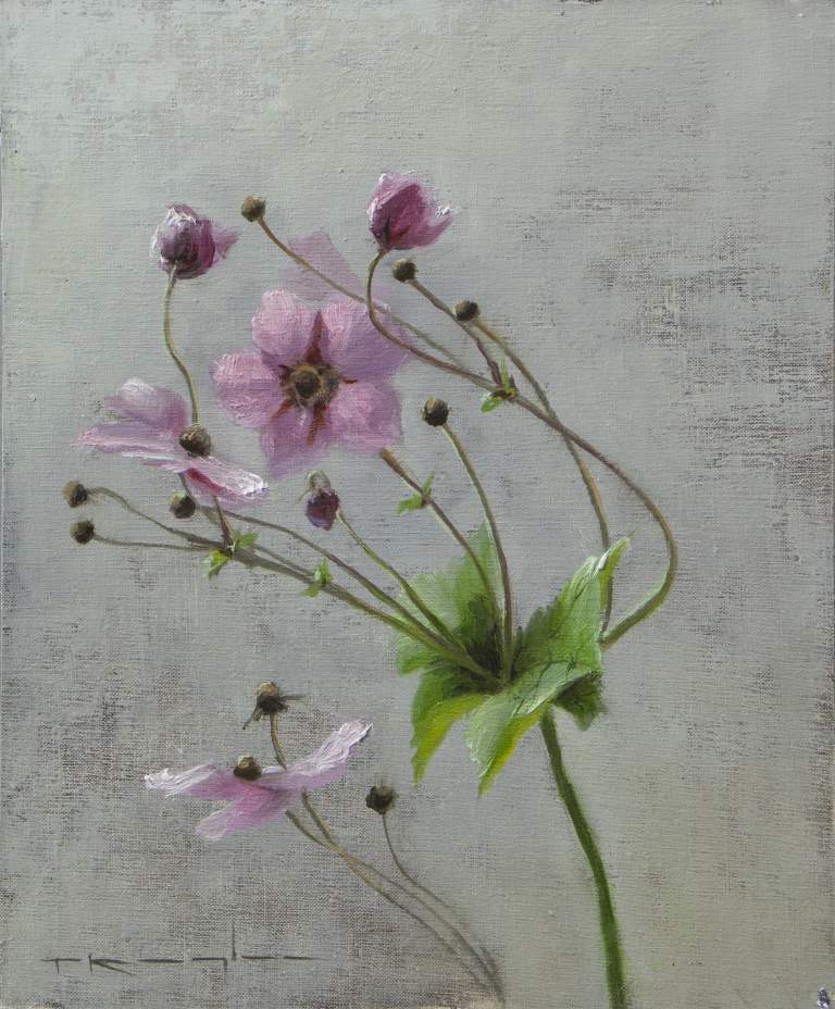 "Japanese Anemones, Proverbs 4:7" 8x10 oil on linen