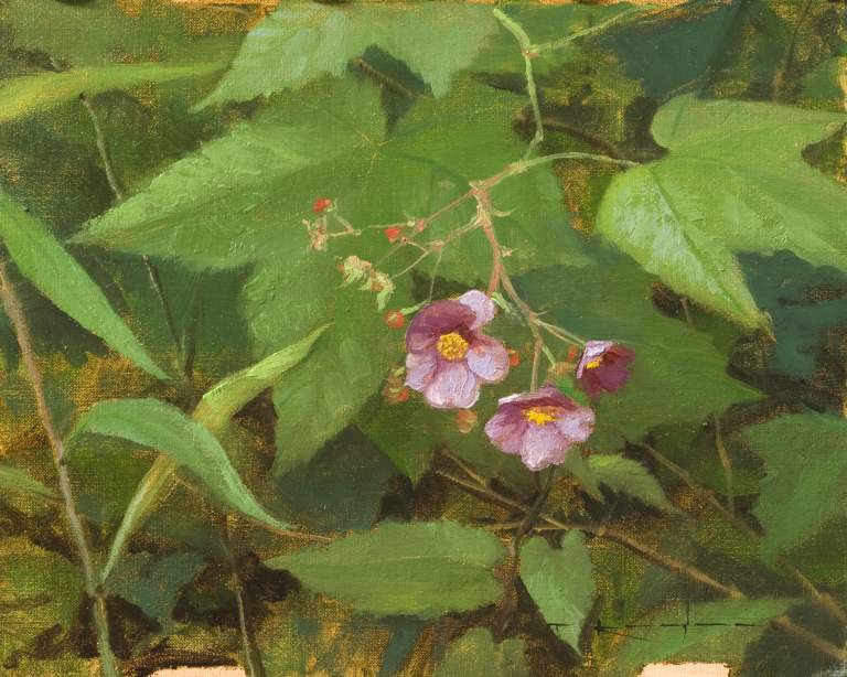 "Berry Blossoms" 8x10 oil on linen