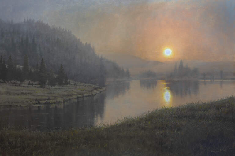 "Dawn's Early Light, Hebrews 10:23" 24" x 36" Oil