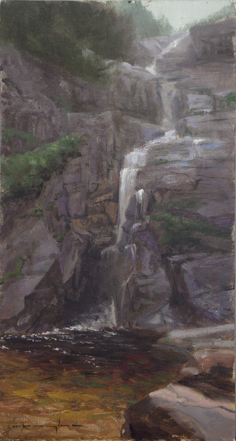 “Silver Cascade, Proverbs 3:2“ 8x16 oil on linen