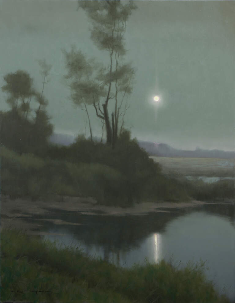 "Moon Pillar: Psalms 19:1-6" 24x18 oil on linen