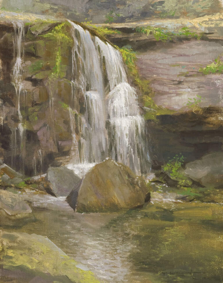 "Plates Clove Waterfall" 9x12 Oil on Linen