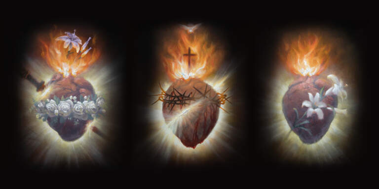 "The Three Holy Hearts, John 15:13"