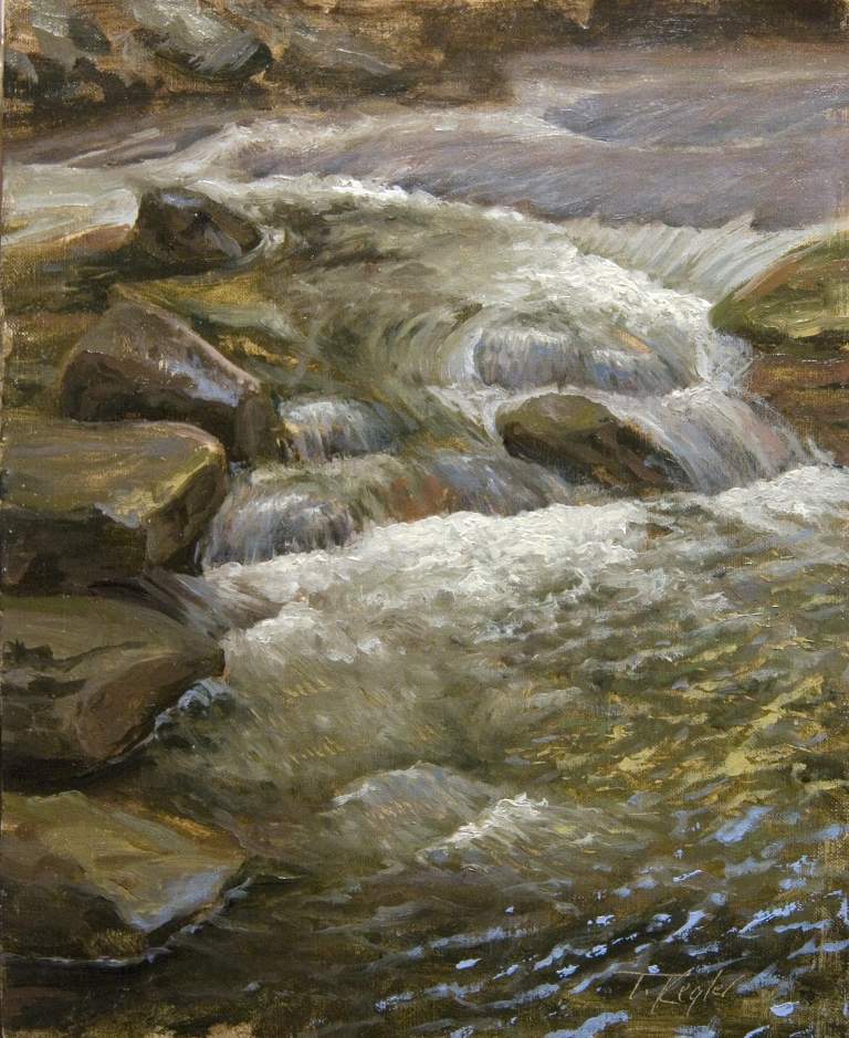 "Katterskille Stream", 8x10, Oil on Linen