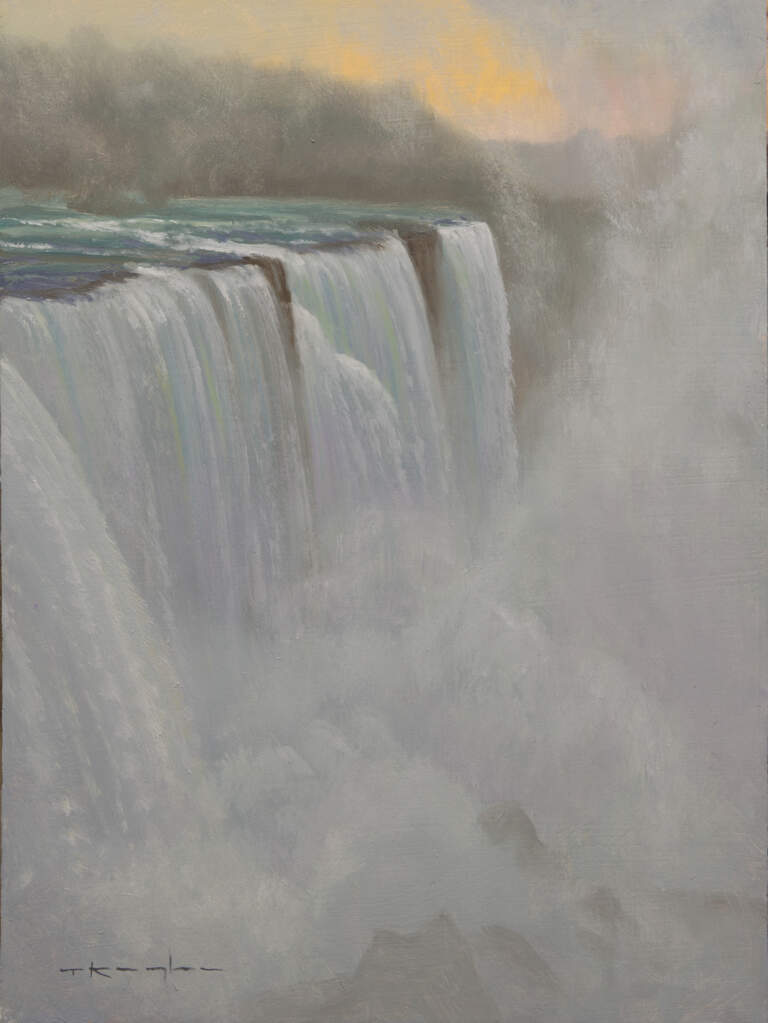 "Niagara Haze, Proverbs 3:5" 9x12 oil