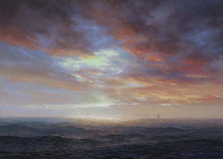 “Sea Dusk, Luke 19:10” 18x24 Oil