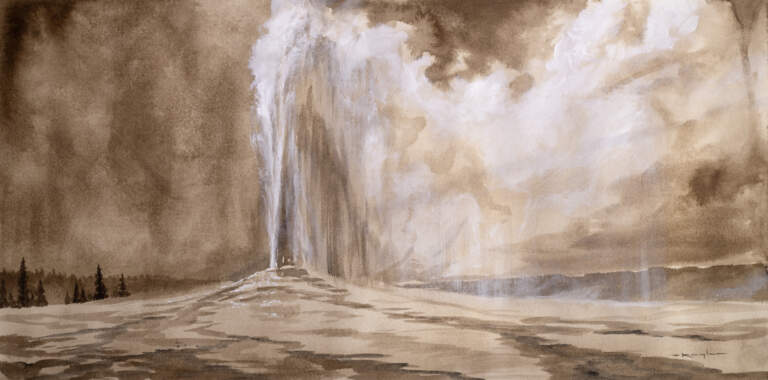 "Old Faithful, Ephesians 2:8-9" 10x21 Ink