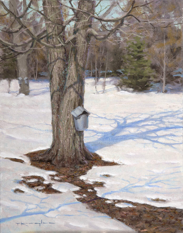 "Maple Water, Nahum 1:7 " 11x14 oil