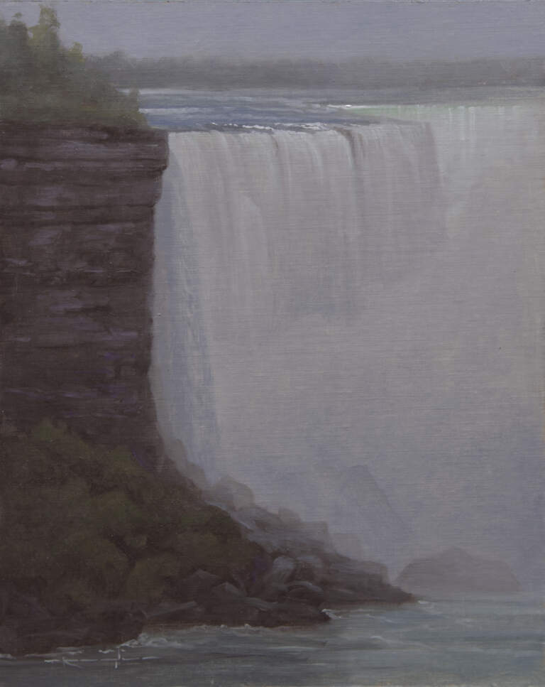 "Niagara Thunder, Isaiah 41:17" 11x14 oil on linen