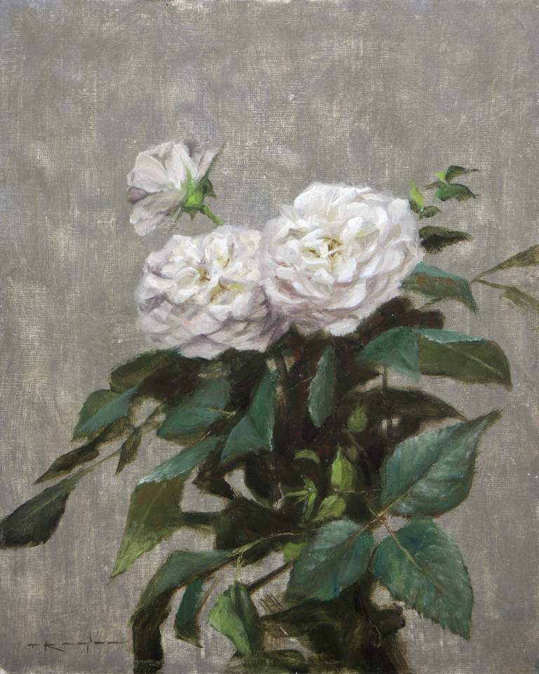 "White Roses - Song of Solomon 2:12 " 8x10 oil
