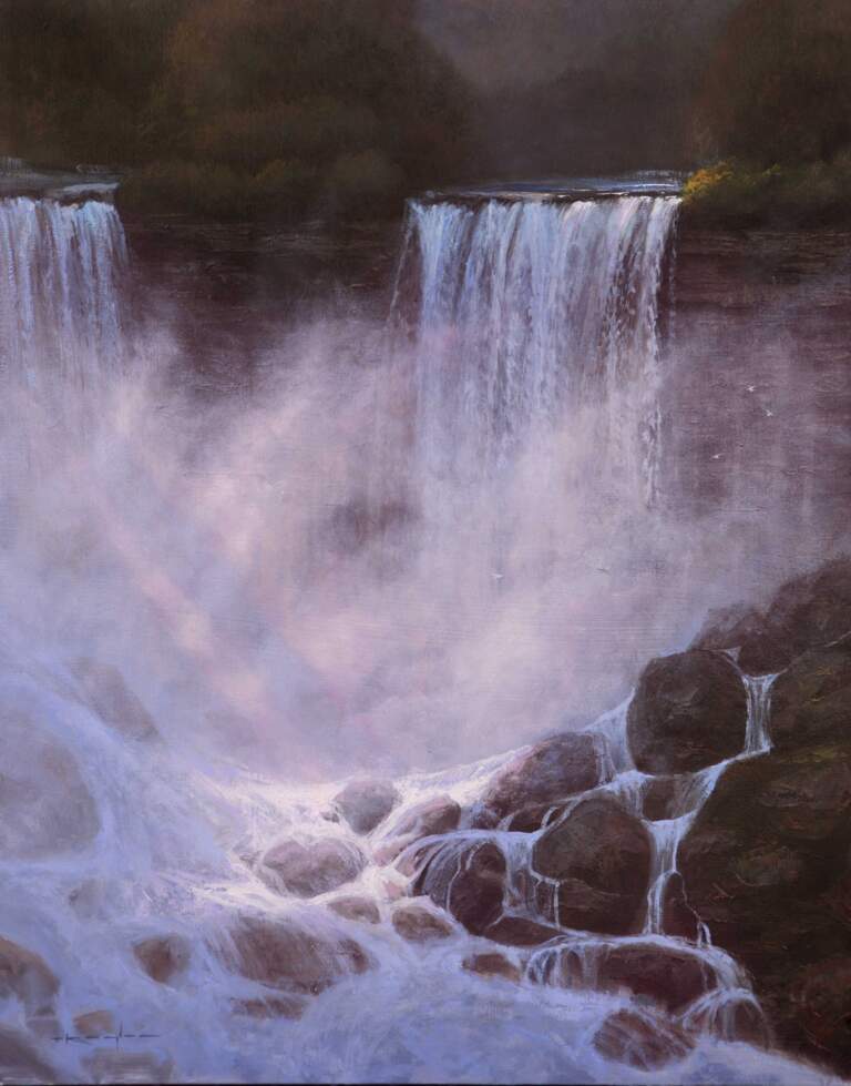 “Bridal Veil Dawn, Romans 12:15” 18x24 Oil