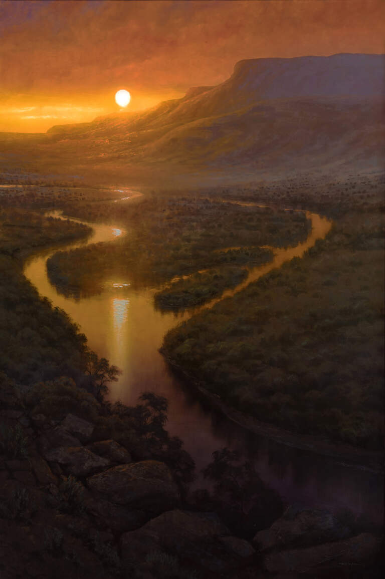 “Ballad on the Rio Grande, Psalm 4:8” 40x60 