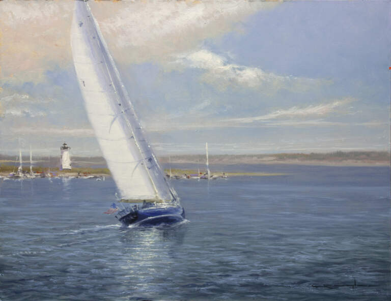 "Leaving Harbor - Psalms 89:9 " 11x14 oil on linen