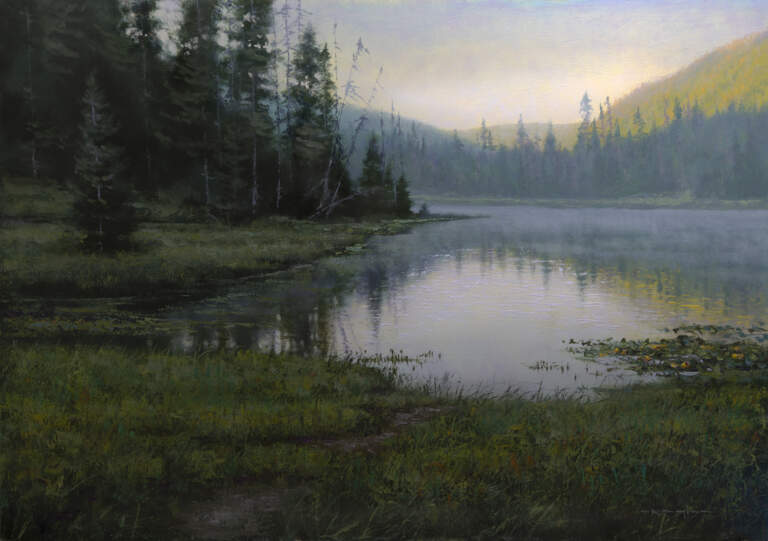 "Beside Still Waters, Isaiah 41:10" 18x24 Oil