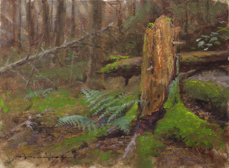 “Forest Floor, Proverbs 27:19“ 8x10 oil on linen