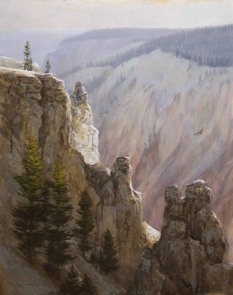 "Yellowstone Canyon, Isaiah 26:4" 12x16 Oil