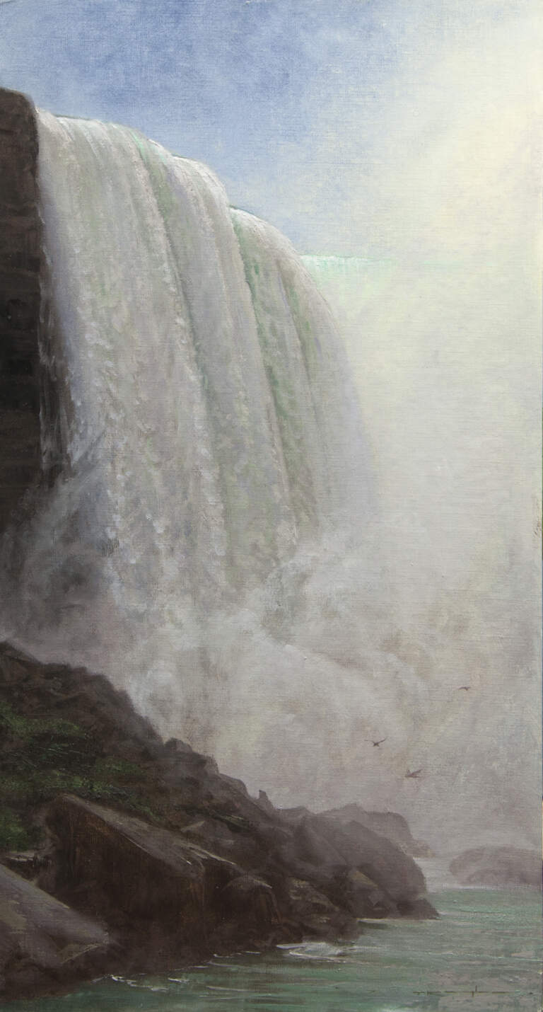 "Niagara, Proverbs 3:3" 12x24 oil on linen