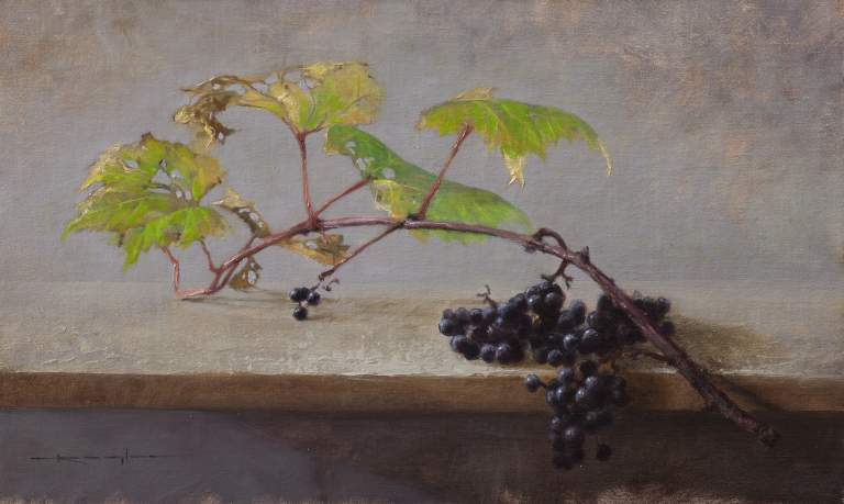 "Wild Grapes: Romans 14:6", 16x9.5,
