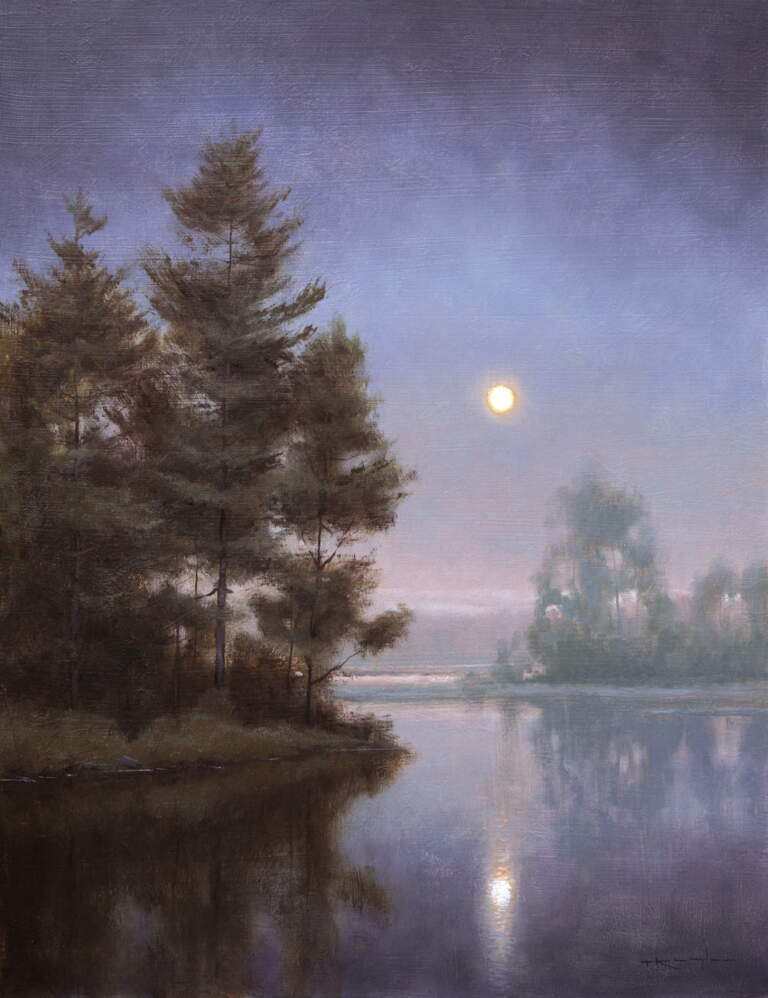 “Summer Moon, Psalms 36:7” 24x18 Oil